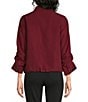 Westbound Petite Size 3/4 Sleeve Rolled Sleeve Button Front Top - Image 2
