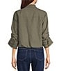 Westbound Petite Size 3/4 Sleeve Rolled Sleeve Button Front Top - Image 2