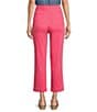 Color:Fruit Dove Pink - Image 2 - Petite Size CHINO Crop High Rise Slim Straight Leg Pants