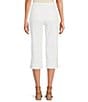 Color:White - Image 2 - Petite Size Crop High Rise Pull-on Pant