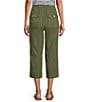 Color:Olive - Image 2 - Petite Size Crop High Rise Pull-On Utility Pant
