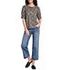 Westbound Petite Size Elbow Sleeve Y-Neck Button Front Top - Image 3