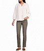 Westbound Petite Size High Rise Patch Pocket Straight Leg Pull-On Pants - Image 3