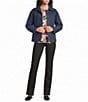 Westbound Petite Size High Rise Patch Pocket Straight Leg Full Length Pull-On Pants - Image 3