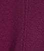 Color:Plum Caspia - Image 5 - Petite Size Short Sleeve Solid Knit Tee Shirt