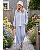 Westbound Petite Size Linen-Blend Long Sleeve Button Front Jacket - Image 5