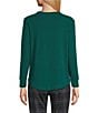 Westbound Petite Size Long Sleeve Crew Neck Knit Tee - Image 2
