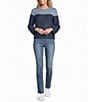 Westbound Petite Size Long Sleeve Crew Neck Sweater - Image 6