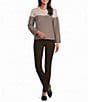Westbound Petite Size Long Sleeve Crew Neck Sweater - Image 3