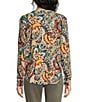 Westbound Petite Size Print Long Sleeve Crew Neck Knit Tee - Image 2