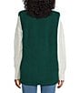 Westbound Petite Size Reversible V-Neck Open Front Vest, Color:Rain Forest - Image 6