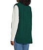 Westbound Petite Size Reversible V-Neck Open Front Vest, Color:Rain Forest - Image 12