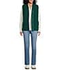 Westbound Petite Size Reversible V-Neck Open Front Vest, Color:Rain Forest - Image 14