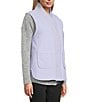 Westbound Petite Size Reversible V-Neck Open Front Vest, Color:Purple Heather - Image 8