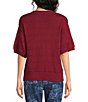 Westbound Petite Size Short Sleeve Crew Neck Sweater Top - Image 2