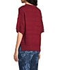 Westbound Petite Size Short Sleeve Crew Neck Sweater Top - Image 5