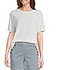 Westbound Petite Size Short Sleeve Crew Neck Top,Specials : American Fashion Style Bags On Sale
