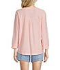 Westbound Petite Size Solid 3/4 Sleeve Knit Crew Neck Top - Image 2