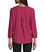 Westbound Petite Size Solid 3/4 Sleeve Knit Crew Neck Top - Image 5