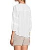 Westbound Petite Size Solid 3/4 Sleeve V-Neck Top - Image 4