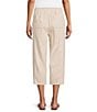 Westbound Petite Size Solid Linen Blend Pull On Crop Pants - Image 2
