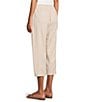 Westbound Petite Size Solid Linen Blend Pull On Crop Pants - Image 4