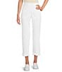 Westbound Petite Size the HIGH RISE fit Crop Pull-On Pants, Color:White - Image 1