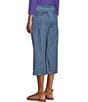 Color:Medium Wash - Image 5 - Petite Size The ISLAND Crop Pull-On Mid Rise Wide Leg Drawstring Waist Jeans