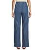 Color:Medium Wash - Image 2 - Petite Size The ISLAND Pull-On Mid Rise Wide Leg Cargo Pocket Jeans