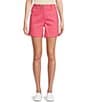 Color:Fruit Dove Pink - Image 1 - Petite Size the MARNIA High Rise Classic Leg Shorts