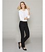 Color:Black - Image 4 - Petite Size the PARK AVE fit Denim Mid Rise Straight Leg Jeans