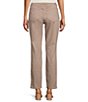 Color:Portabella - Image 2 - Petite Size the PARK AVE fit Mid Rise Straight Leg Pull-On Pants