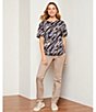 Color:Portabella - Image 3 - Petite Size the PARK AVE fit Mid Rise Straight Leg Pull-On Pants