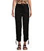Color:Black - Image 1 - Petite Size the WEEKEND Mid Rise Pull On Cargo Crop Pant