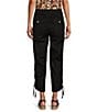 Color:Black - Image 2 - Petite Size the WEEKEND Mid Rise Pull On Cargo Crop Pant