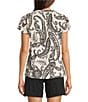 Westbound Petite Size V-Neck Button Front Flutter Sleeve Top - Image 2