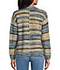 Westbound Petite Striped Long Sleeve Crew Neck Sweater, Color:Forest Stripe - Image 2