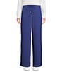 Westbound Petite Size Coordinating Wide Leg Drawstring Knit Pants - Image 1