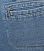 Westbound Plus High Rise Straight Leg Pull-On Denim Pants, Color:Very Blue - Image 4