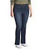 Westbound Plus High Rise Straight Leg Pull-On Denim Pants - Image 3