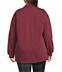 Westbound Plus Long Sleeve Quarter-Zip Pullover, Color:Burgundy - Image 2