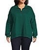 Westbound Plus Long Sleeve Quarter-Zip Pullover, Color:Rain Forrest - Image 1