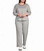 Westbound Plus Size 3/4 Sleeve Crew Neck Knit Top - Image 3