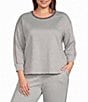 Westbound Plus Size 3/4 Sleeve Crew Neck Knit Top - Image 1