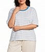 Westbound Plus Size 3/4 Sleeve Crew Neck Top - Image 5