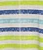 Color:Chalk Stripe - Image 4 - Plus Size Knit Stripe 3/4 Sleeve Crew Neck Top