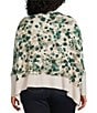 Westbound Plus Size Animal Print Long Sleeve Mock Neck Knit Top, Color:Cream/Green Soft Animal - Image 3