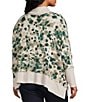 Westbound Plus Size Animal Print Long Sleeve Mock Neck Knit Top, Color:Cream/Green Soft Animal - Image 5
