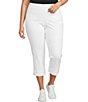 Westbound Plus Size Cotton Blend High Rise Crop Pants - Image 1