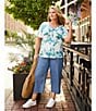 Westbound Plus Size Cotton Lyocell Crop Pull-On Pants, Color:Medium Wash - Image 5